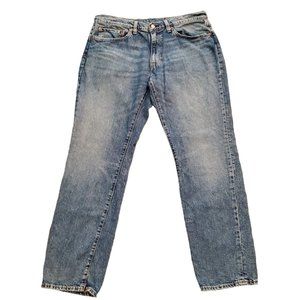 Levi's 511 Premium 34x32 (Meas 36x32.5 10.5" Rise) Slim Fit Dark Big E Jeans A19
